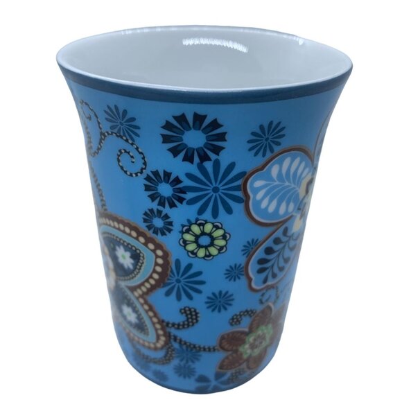 Vera Bradley Bali Blue Porcelain Coffee Cup Mug Retired Design - Picture 3 of 12
